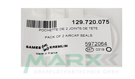 Sames Kremlin Luftkopf-Dichtungen VX24 KHVLP – Satz à 2 Stück für XCITE Pistolen