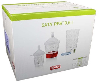 SATA RPS-Bechersystem – Misch- und Lackierbecher 0,3 l, 0,6 l, 0,9 l mit Sieb