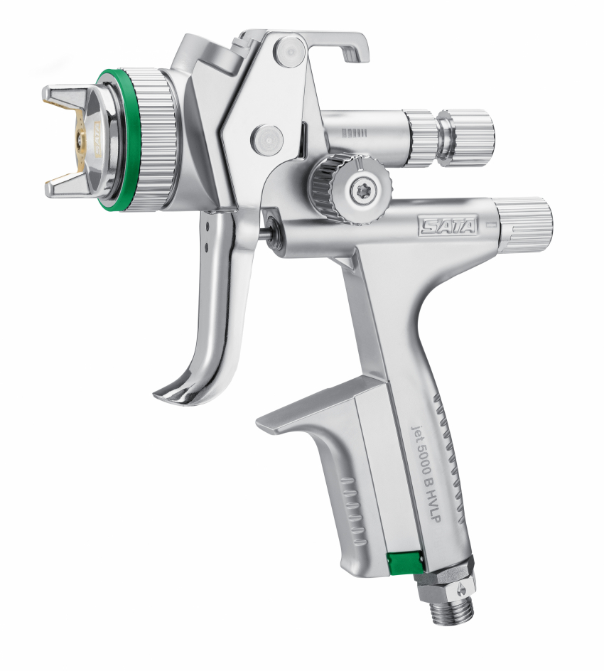 SATAjet 5000 B Lackierpistole mit 3 RPS-Bechern – ergonomisch, flexibel, leicht zu reinigen