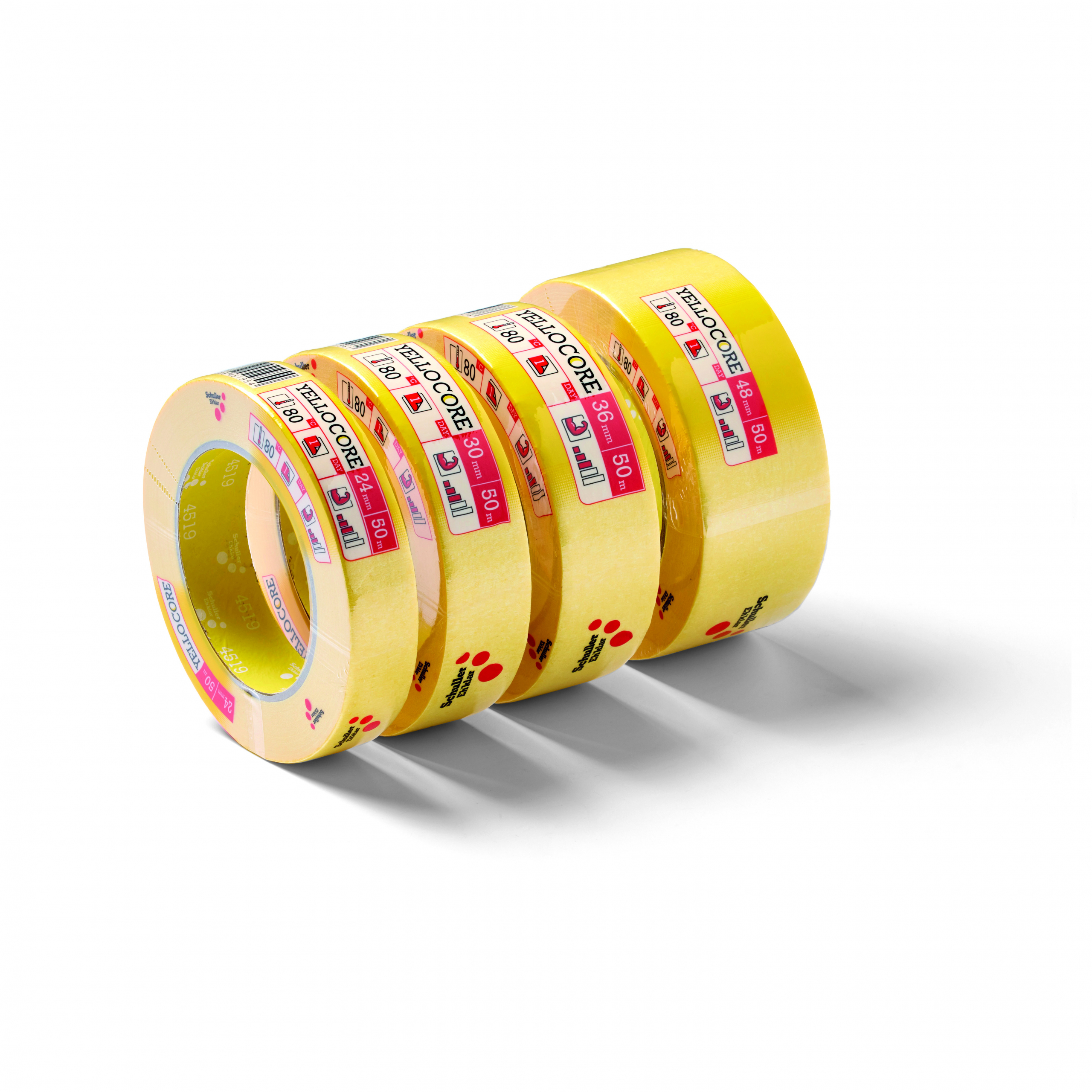 Schuller Abdeckklebeband YELLO CORE in verschiedenen Breiten für Maler- und Lackierarbeiten
