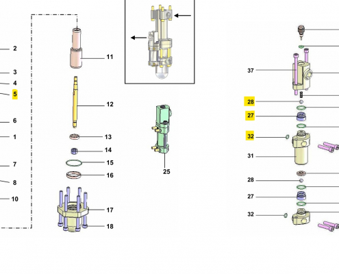 Sames A2 Reparatursatz Hydraulikteil 144.910.797 inkl. Dichtungssatz Sames A2 Reparatursatz Hydraulikteil 144.910.797 – Original Ersatzteil mit Dichtungssatz für Hydraulikteile