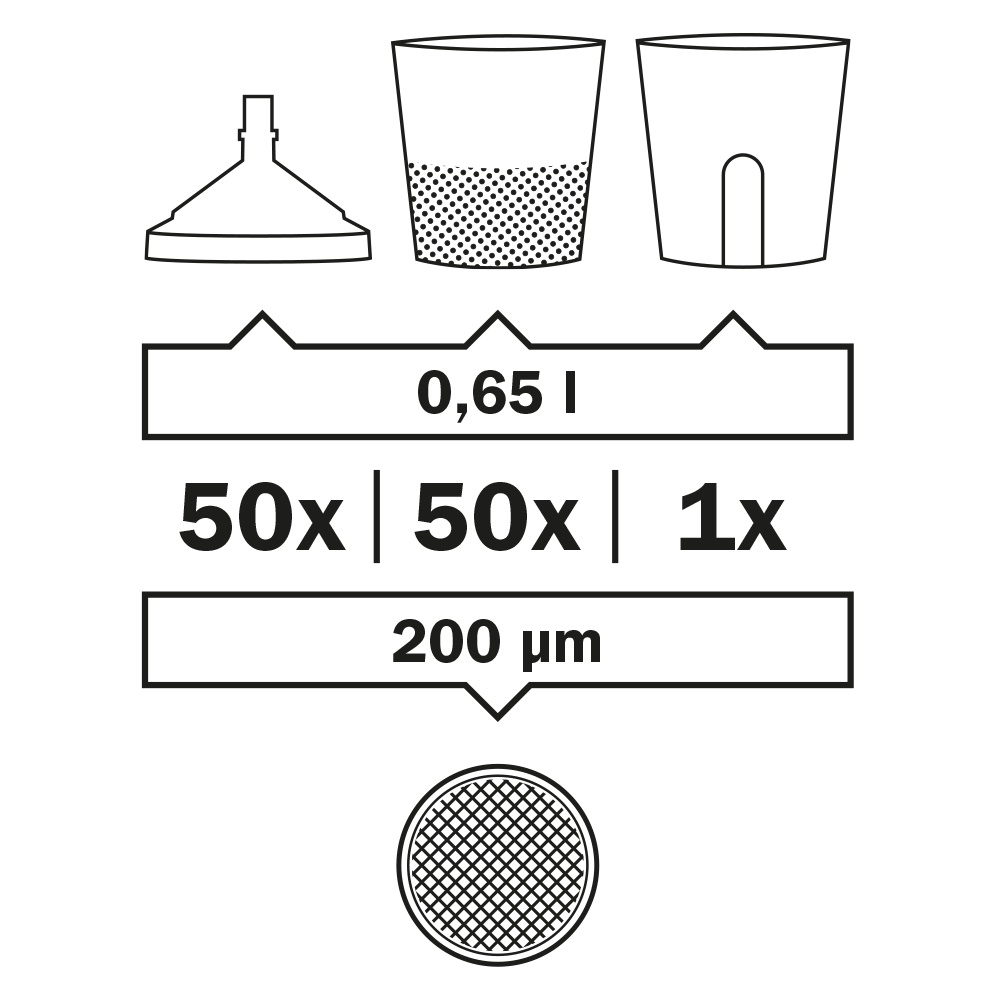 SATA LCS Liner Cup 0,65 l für vielseitige Anwendungen